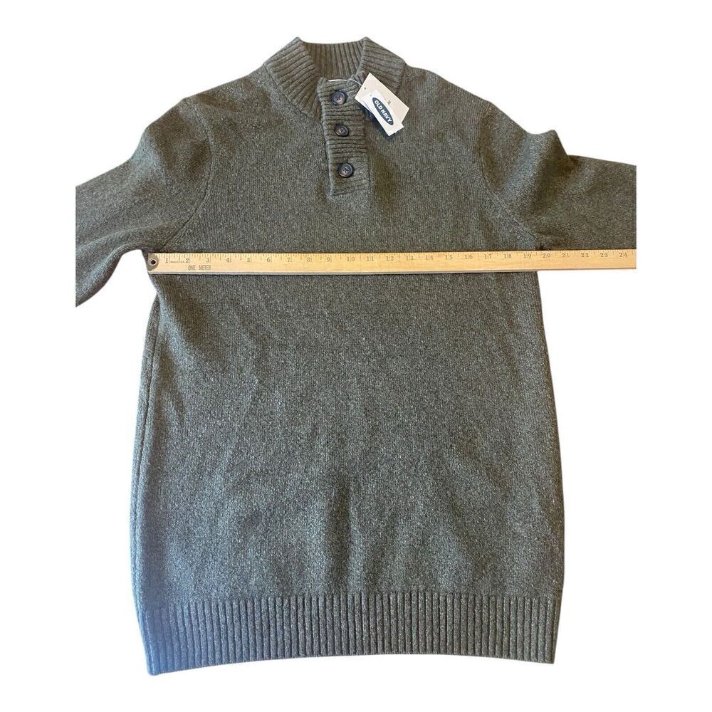 NWT Old Navy Greenish Soft Button SWEATER M Tall - Picture 6 of 10